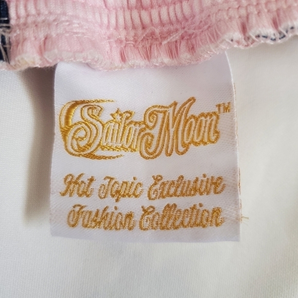 HOT TOPIC SAILOR MOON LUNA & MOONS PINK SUSPENDERS SKIRT IRIDESCENT WOMENS (XL) - Picture 13 of 15